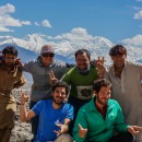 Team with locals Nanga Parbat